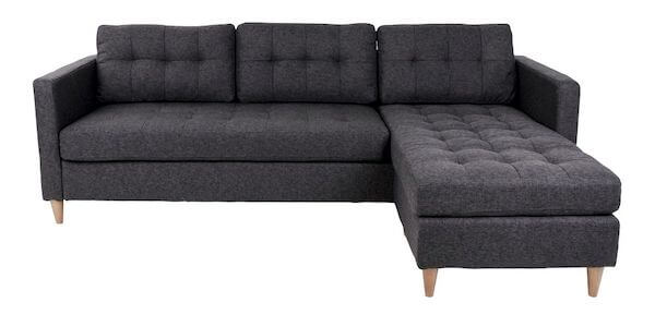House Nordic Marino Sofa - Mørkegrå loungesofa med massive træben