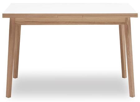 Single spisebord i str. 120 x 80 cm med hollandsk udtræk