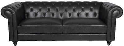 Charlietown 3 personers chesterfield sofa i læderlook