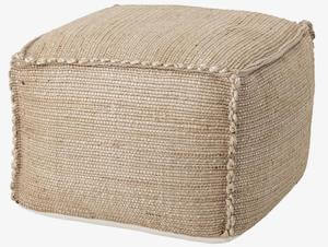 Creative Collection jute puf med polyester fyld