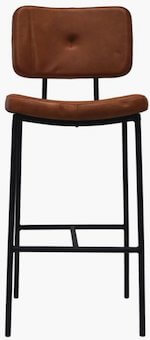 Trademark Living barstol med polstret læder sæde og rygstøtte