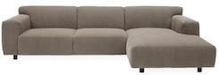 Siena sofa i sandfarvet fløjl stof med sovefunktion