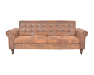 VidaXL sofa med armlæn kunstigt ruskind brun